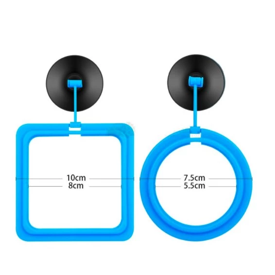 Aquarium Fish Tank Ring Feeder Floating Food Water Plant Buoyancy Circle Aquarium Fish Feeding Ring Square Circle