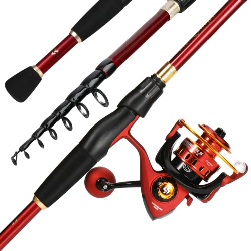 Telescopic Fishing Rod Set Fishing Reel Spining Reel