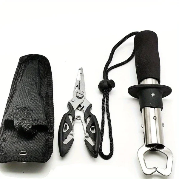 Kit Fishing Pliers and Fish Lip Gripper Muti Function Tools Fishing Tackle Set