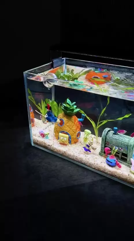 Mini Aquarium Decoration Cartoon Cute Figure Simulation Aquascaping Resin