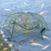 Portable Folding Fishing Net Shrimp Cage Nylon Automatic Foldable Catch Fish Trap