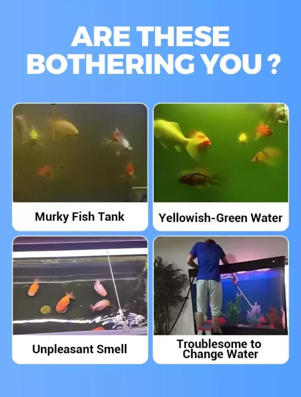 Ultra Strong Aquarium Water Purifier Tablets Fast Acting Removes Algae Toxins Safe for Fish Coral