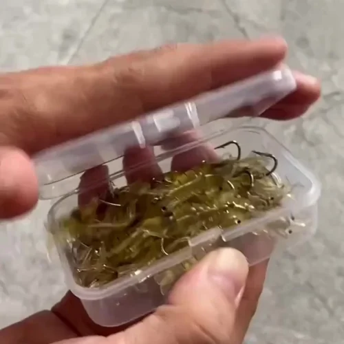 Soft Simulation Shrimp Prawn Lure Hook Tackle Bait Fishing Lures Artificial bait Luminous Shrimp 4cm