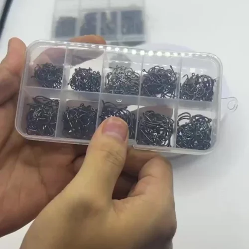 500 Pieces Set Strong Carbon Steel No 3 12 Fishing Hooks Single Circle Fishing Hook Fly Fishing Jip Barbed Carp Hooks Sea Tackle Accessories