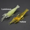 Soft Simulation Shrimp Prawn Lure Hook Tackle Bait Fishing Lures Artificial bait Luminous Shrimp 4cm