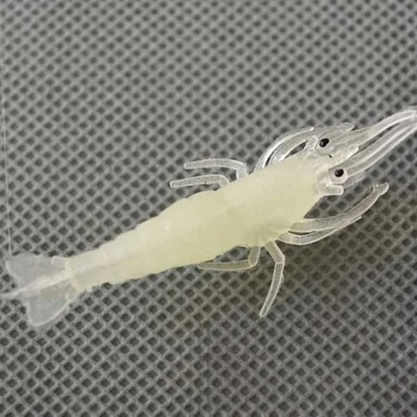 Soft Simulation Shrimp Prawn Lure Hook Tackle Bait Fishing Lures Artificial bait Luminous Shrimp 4cm