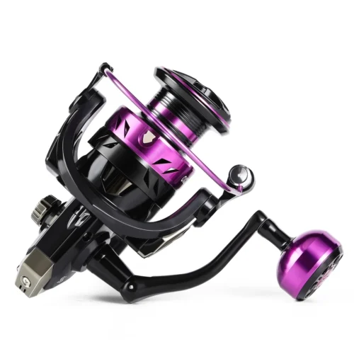 Spinning Fishing Reel 5 2 1 Gear Ratio 1000 4000 Model Fishing Reel with Aluminum Spool 2 Colors
