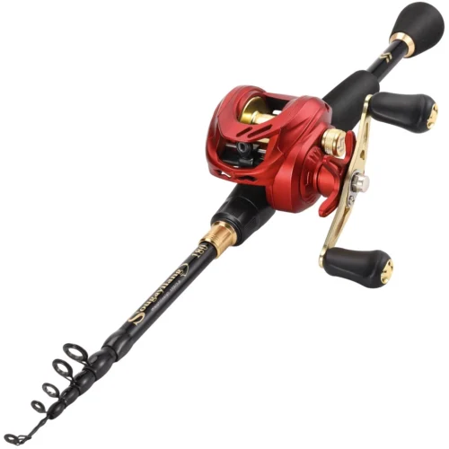 Telescopic Fishing Rod Ultralight 18 1BB Baitcasting Reel 7 2 1 Gear Ratio Max Drag 10kg