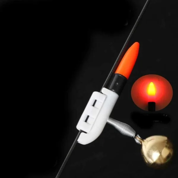 Explosive Flash Fishing Rod Lightstick Removable LED Float Pole Light CR425 Battery Glow Stick Snap on Electronic Pole Light Outdoor Fishing Tackle