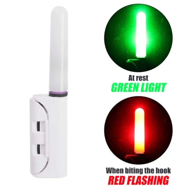 Explosive Flash Fishing Rod Lightstick Removable LED Float Pole Light CR425 Battery Glow Stick Snap on Electronic Pole Light Outdoor Fishing Tackle