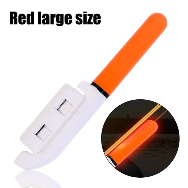 Explosive Flash Fishing Rod Lightstick Removable LED Float Pole Light CR425 Battery Glow Stick Snap on Electronic Pole Light Outdoor Fishing Tackle
