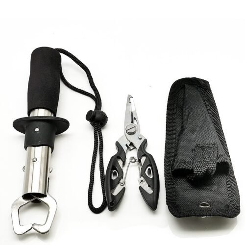 Fishing Lip Grip Plier Pancing Jigging Casting Tackle Tool Stainless Steel Anti Slip Easy Remove