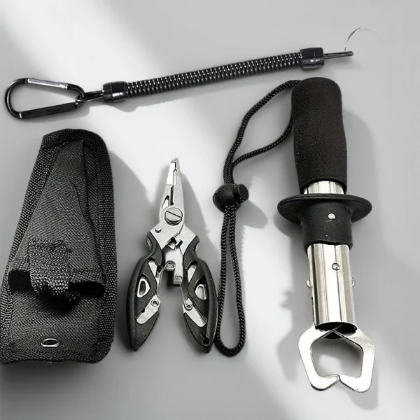 Kit Fishing Pliers and Fish Lip Gripper Muti Function Tools Fishing Tackle Set