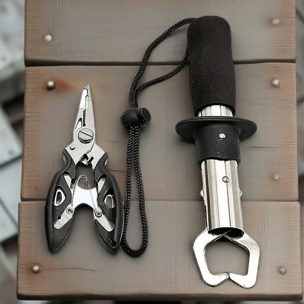 Kit Fishing Pliers and Fish Lip Gripper Muti Function Tools Fishing Tackle Set