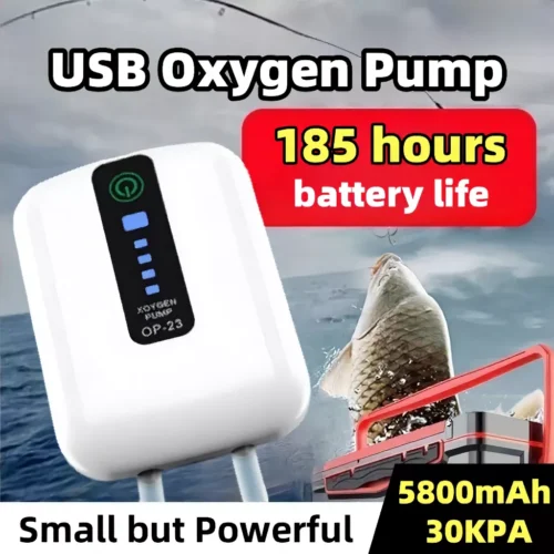 USB Oxygen Pump Portable Rechargeable Battery Super Silent Aquarium Oxygen Pump Outdoor Fishing Accessories